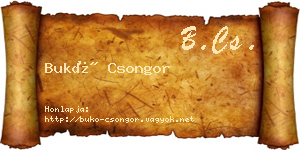Bukó Csongor névjegykártya