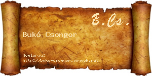 Bukó Csongor névjegykártya